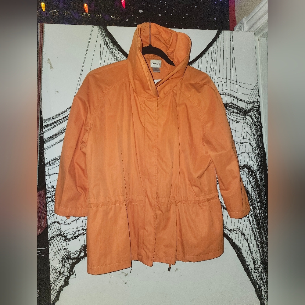 ✨️Chico's Women's Utility Jacket in Bold Orange✨️